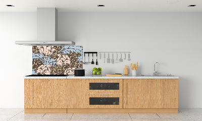 Panou sticlă decorativa bucătărie model floral