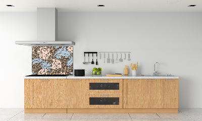 Panou sticlă decorativa bucătărie model floral