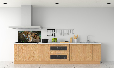 Sticlă bucătărie Tiger pe un copac