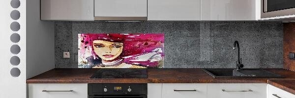 Sticlă pentru bucătărie Abstracție femeie