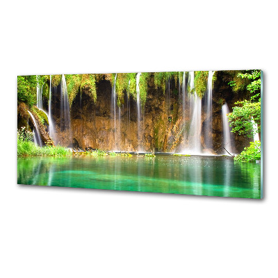 Panou sticlă decorativa bucătărie Lacurile Plitvice