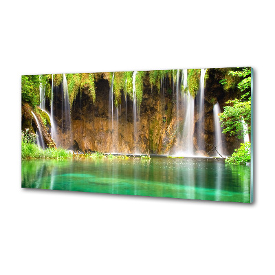 Panou sticlă decorativa bucătărie Lacurile Plitvice