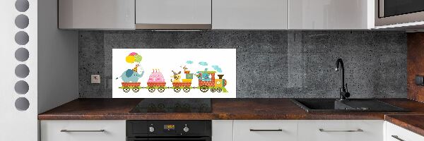Sticlă pentru bucătărie tren vesel