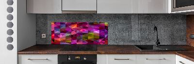 Panou sticlă decorativa bucătărie valuri abstracte