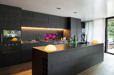 Panou sticlă decorativa bucătărie valuri abstracte