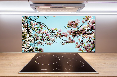Sticlă pentru bucătărie flori magnolia