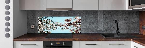 Sticlă pentru bucătărie flori magnolia