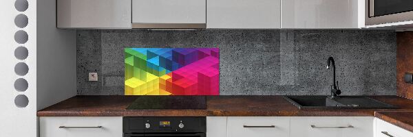 Panou sticlă bucătărie fundal geometrică
