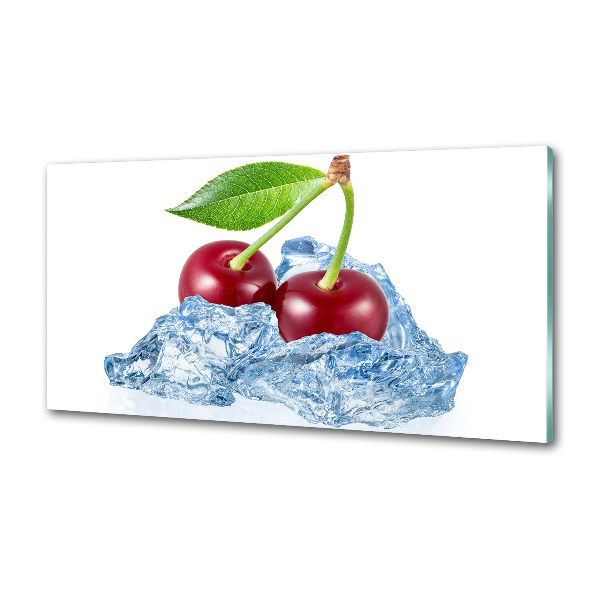 Panou sticlă decorativa bucătărie Cherry gheață