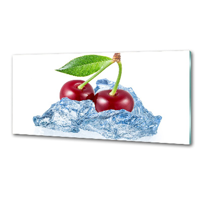 Panou sticlă decorativa bucătărie Cherry gheață