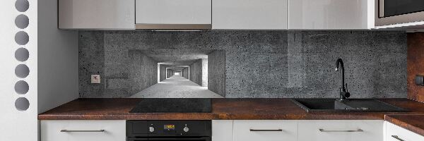 Panou sticlă decorativa bucătărie Tunelul de beton