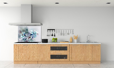 Panou perete bucătărie flori abstracte