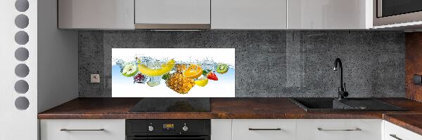 Sticlă pentru bucătărie Fructele sub apa