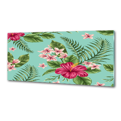 Sticlă pentru bucătărie flori Hawaii