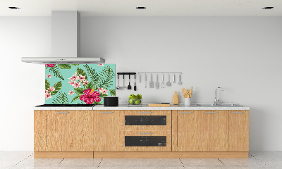 Sticlă pentru bucătărie flori Hawaii