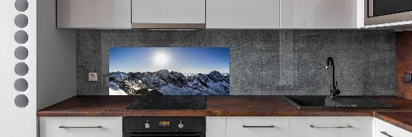 Panou sticla securizata bucatarie Iarna în Munții Tatra