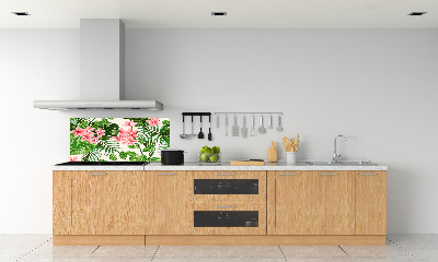 Sticlă bucătărie model floral