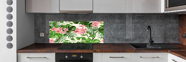 Sticlă bucătărie model floral
