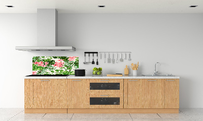 Sticlă bucătărie model floral