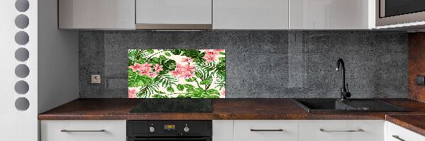 Sticlă bucătărie model floral