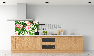 Sticlă bucătărie model floral