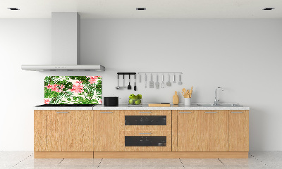 Sticlă bucătărie model floral