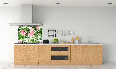 Sticlă bucătărie model floral