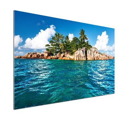 Panou sticlă bucătărie Insula tropicala