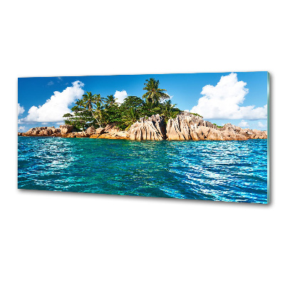 Panou sticlă bucătărie Insula tropicala