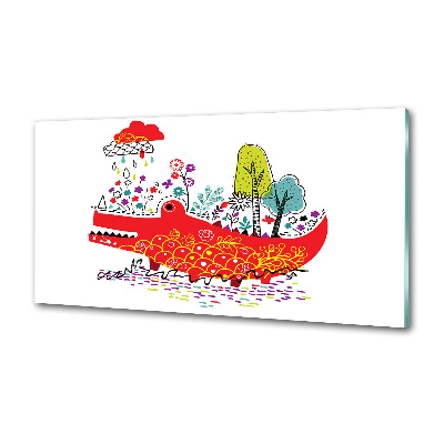 Panou sticla securizata bucatarie culoare crocodil