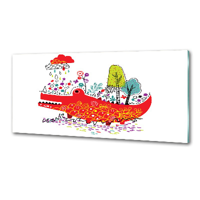 Panou sticla securizata bucatarie culoare crocodil