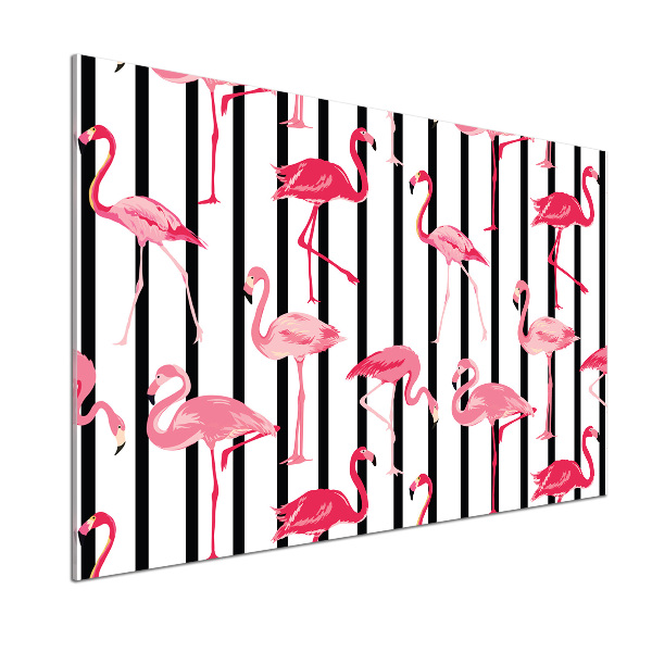 Panou sticlă decorativa bucătărie baruri Flamingos