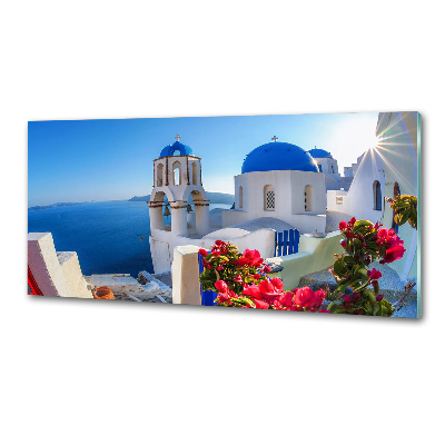 Sticlă pentru bucătărie Santorini Grecia