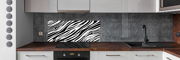 Panou sticlă decorativa bucătărie fundal Zebra