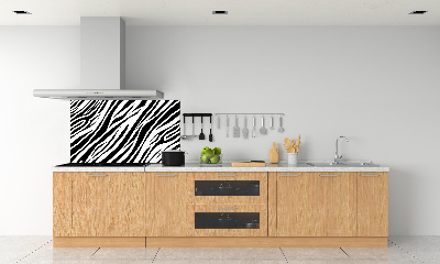 Panou sticlă decorativa bucătărie fundal Zebra