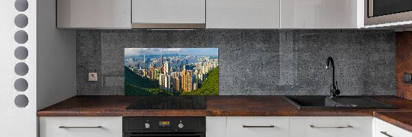 Panou sticla securizata bucatarie Hong Kong panorama