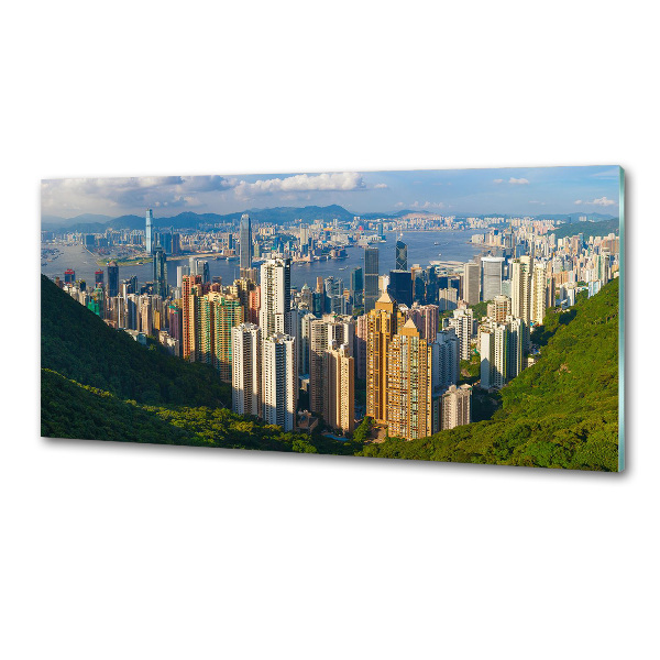 Panou sticla securizata bucatarie Hong Kong panorama