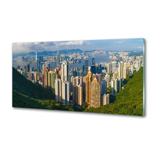 Panou sticla securizata bucatarie Hong Kong panorama