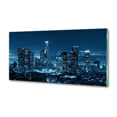 Panou sticlă bucătărie Los Angeles pe timp de noapte