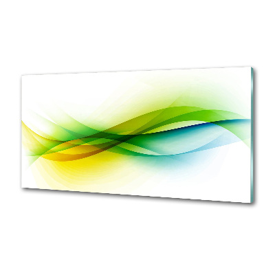 Panou sticlă decorativa bucătărie valuri abstracte