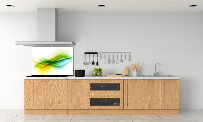 Panou sticlă decorativa bucătărie valuri abstracte