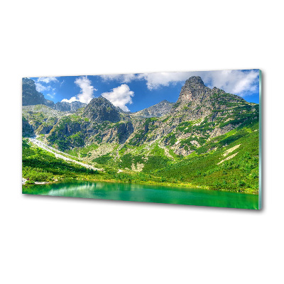 Sticlă bucătărie Lacul în munți