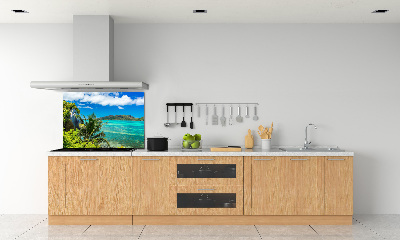 Sticlă printata bucătărie Seychelles Coast