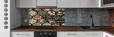 Sticlă pentru bucătărie model floral