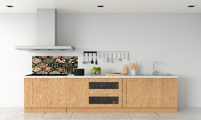 Sticlă pentru bucătărie model floral