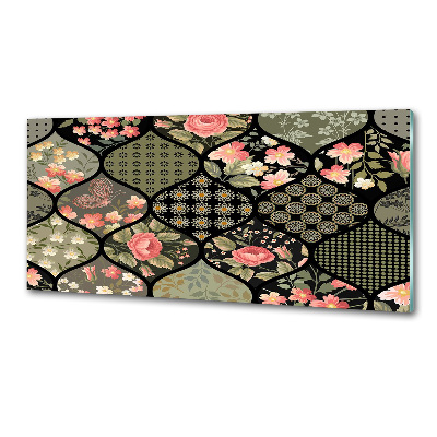 Sticlă pentru bucătărie model floral