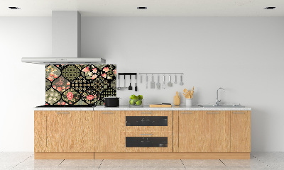 Sticlă pentru bucătărie model floral