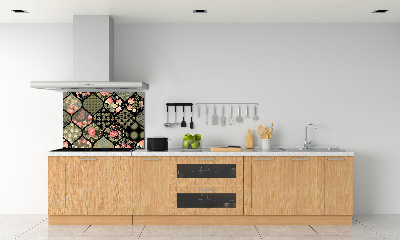 Sticlă pentru bucătărie model floral