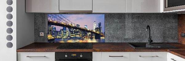 Sticlă printata bucătărie Podul Brooklyn