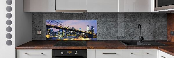 Sticlă printata bucătărie Podul Brooklyn
